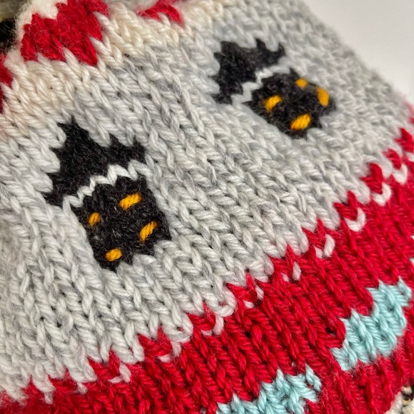 Hand Knits 2 Love Beanie Hat Cap Slouch Hearts Homes Fair-isle Designer Faux Pom main image 10